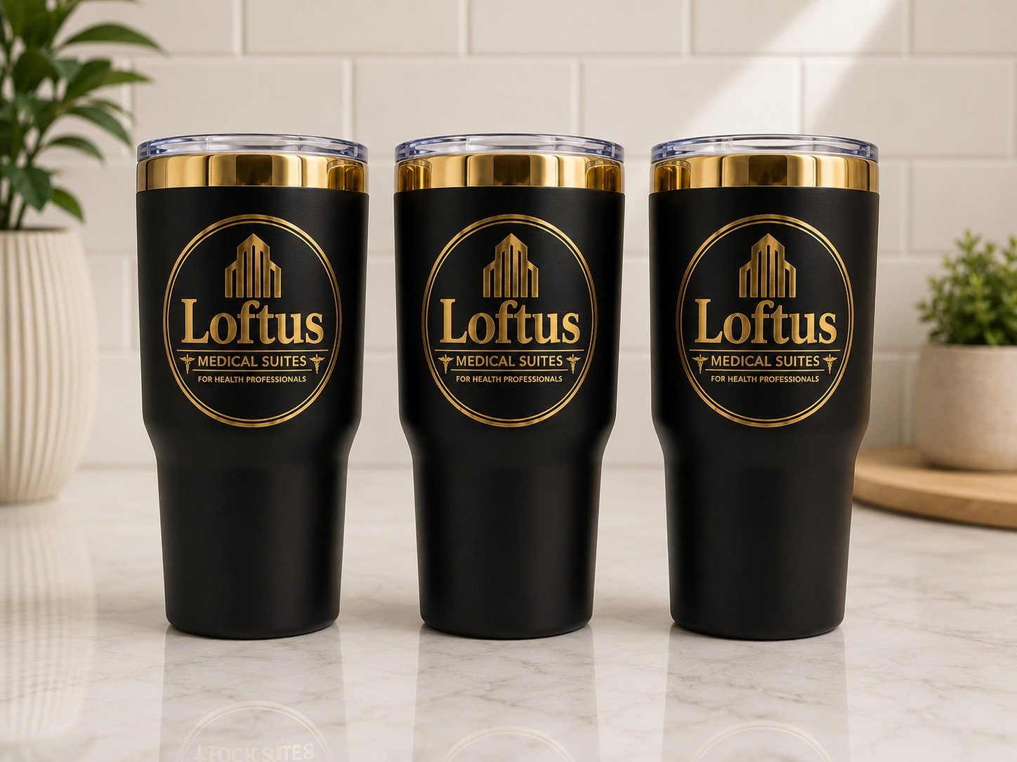 Corporate and Events tumblers by Charmed Gift Store